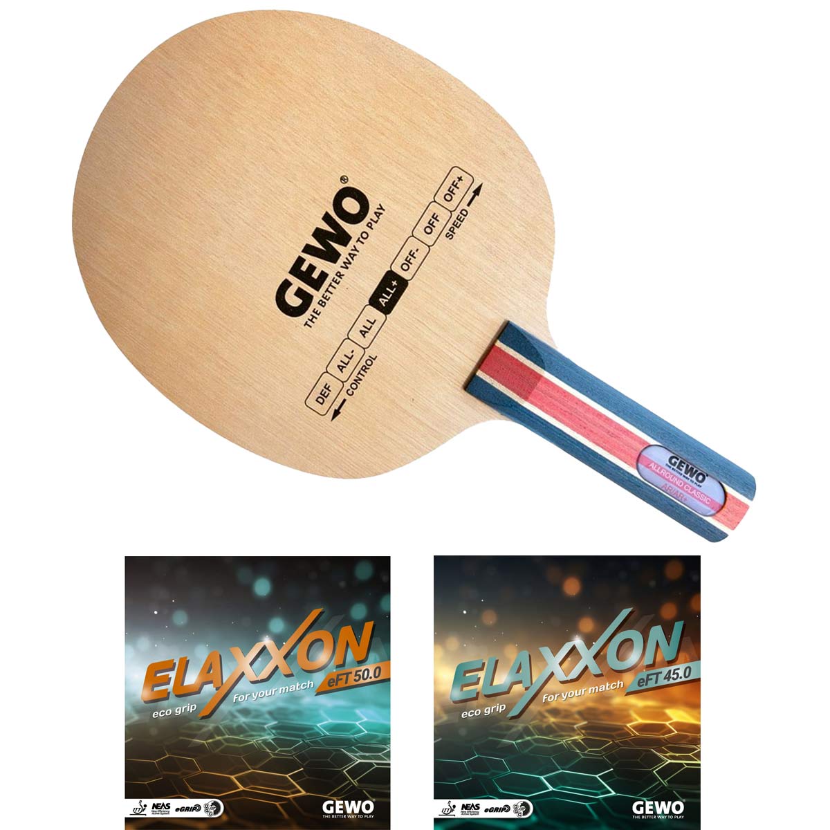 Gewo Bat Allround Classic with Elaxxon 50.0+45.0