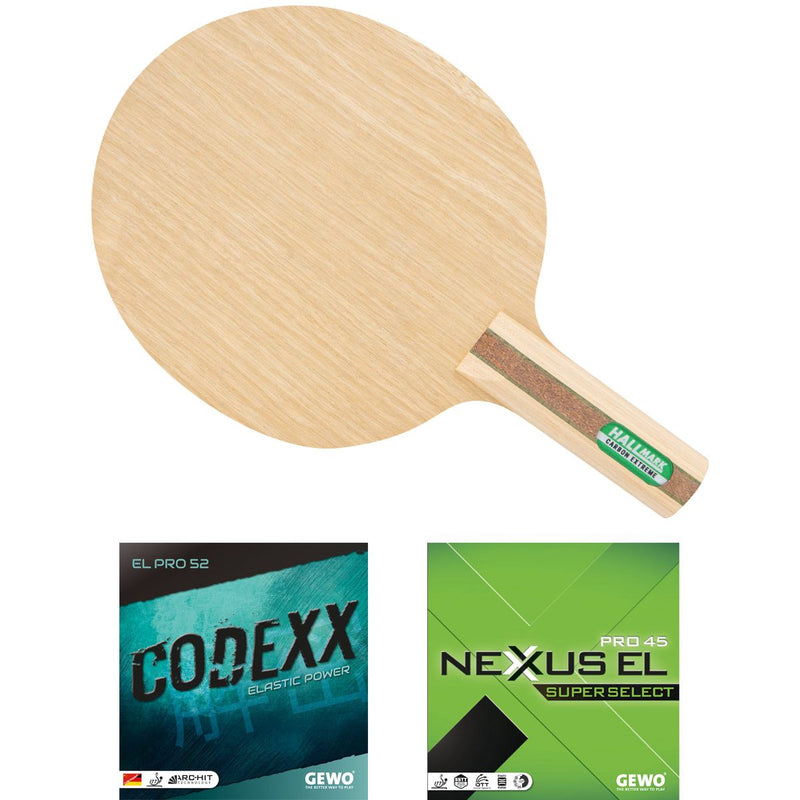 Hallmark Bat Carbon  Extreme with Gewo Codexx EL Pro52+Gewo Nexxus EL Pro45 SuperSelect