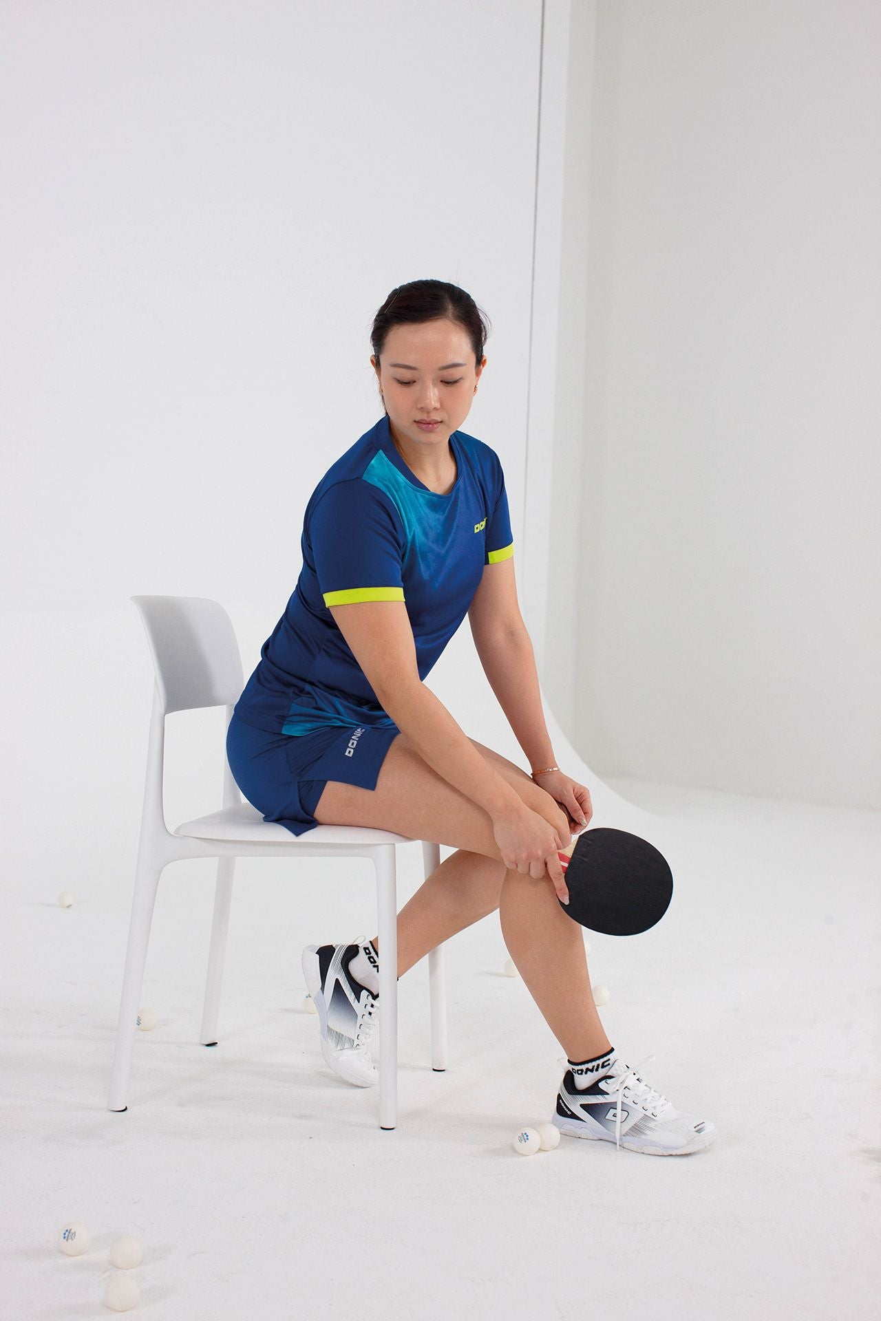 Donic shirt Lyra Lady navy/light blue/lime