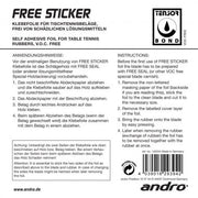 Andro Gluing sheet Free Sticker